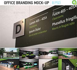 企业办公场所品牌展示模型：Office Branding Mock-up
